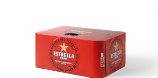 Estrella Damm elimina el plástico que envolvía sus paquetes de latas cerveza arriaca