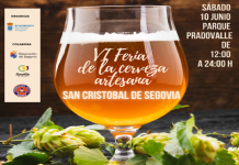 El sábado día 10 se celebra la VI Feria de la cerveza artesana de San Cristóbal de Segovia