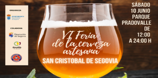El sábado día 10 se celebra la VI Feria de la cerveza artesana de San Cristóbal de Segovia